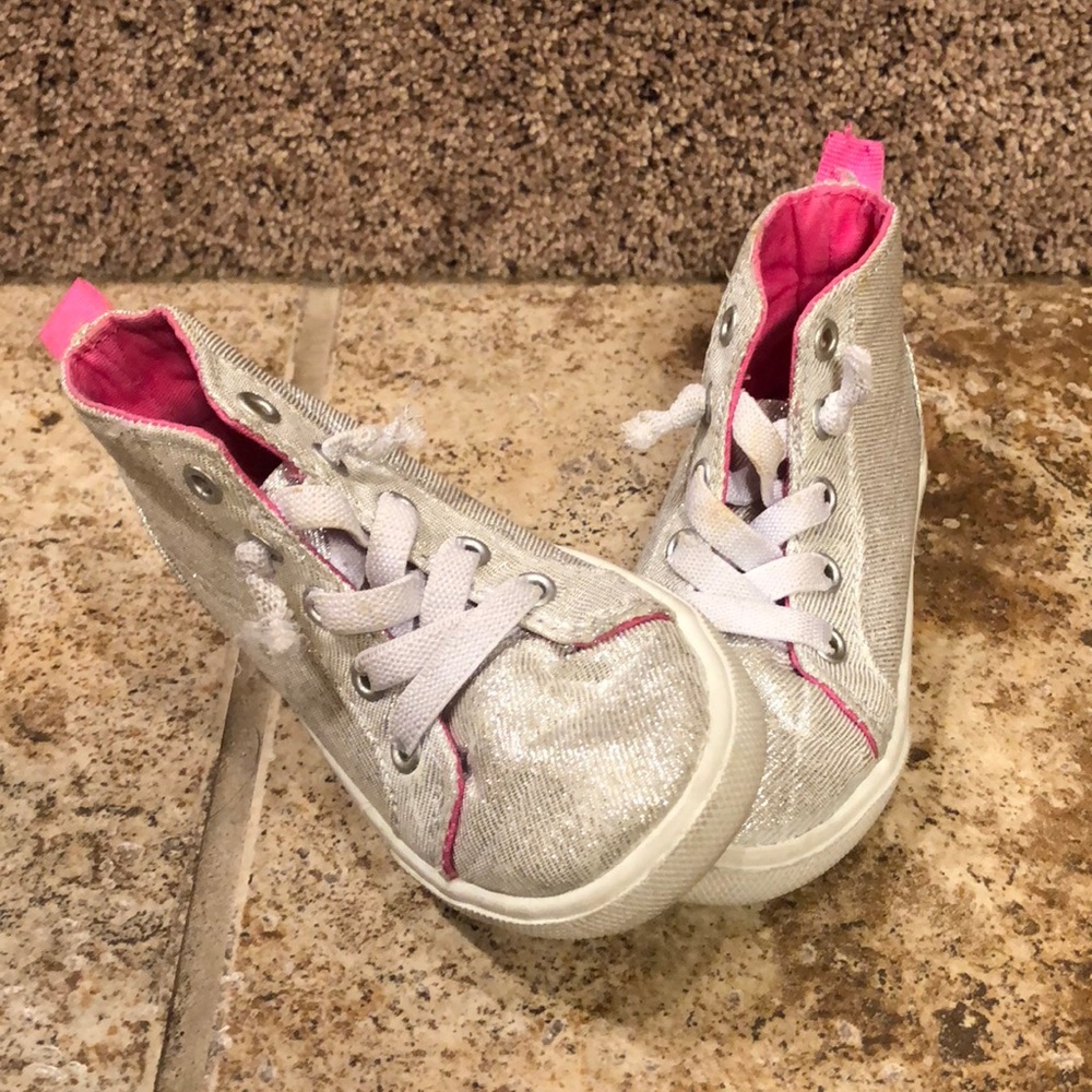 Silver Glitter Sneakers